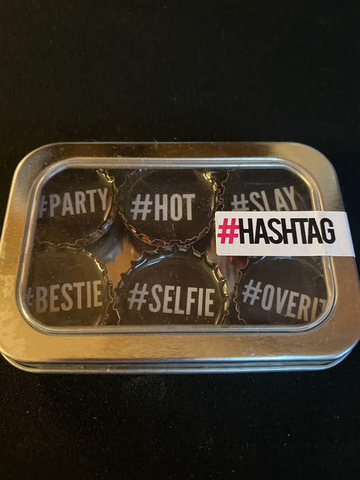 Hashtag Bottle Cap Magnets